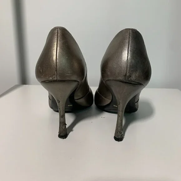 Pewter Stiletto Pumps - Size 8 - Picture 6 of 11